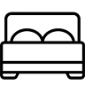 1,50 m wide Queen-sized bed